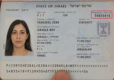 דרכון הדגמה עבור בדיקת מספר דרכון